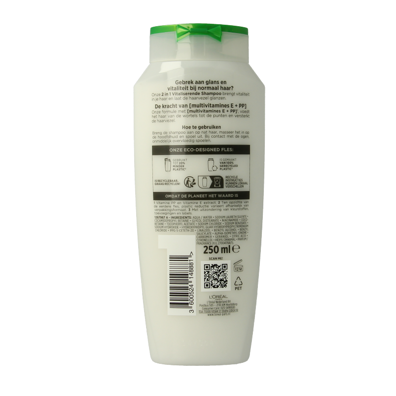 Elvive Shampoo multivitaminen 2 in 1 250 Milliliter