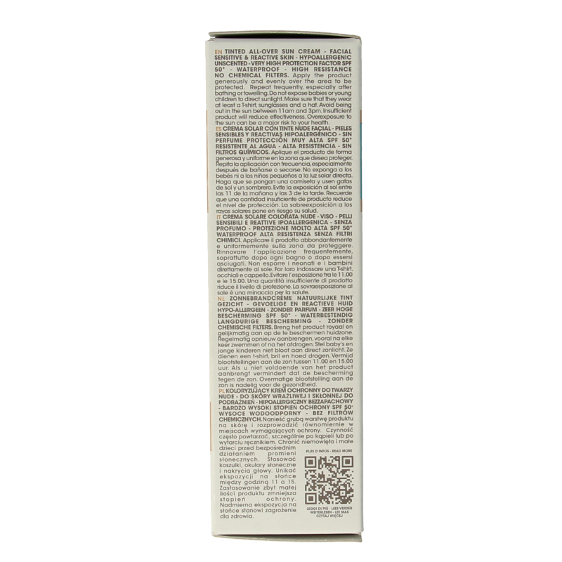 Alphanova Sun Sun getinte zonnebrand tegen zonne allergie SPF50 50 Gram