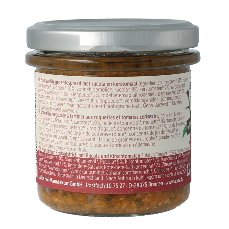 Allos Farm vegetables rucola & kerstomaat bio 135 Gram