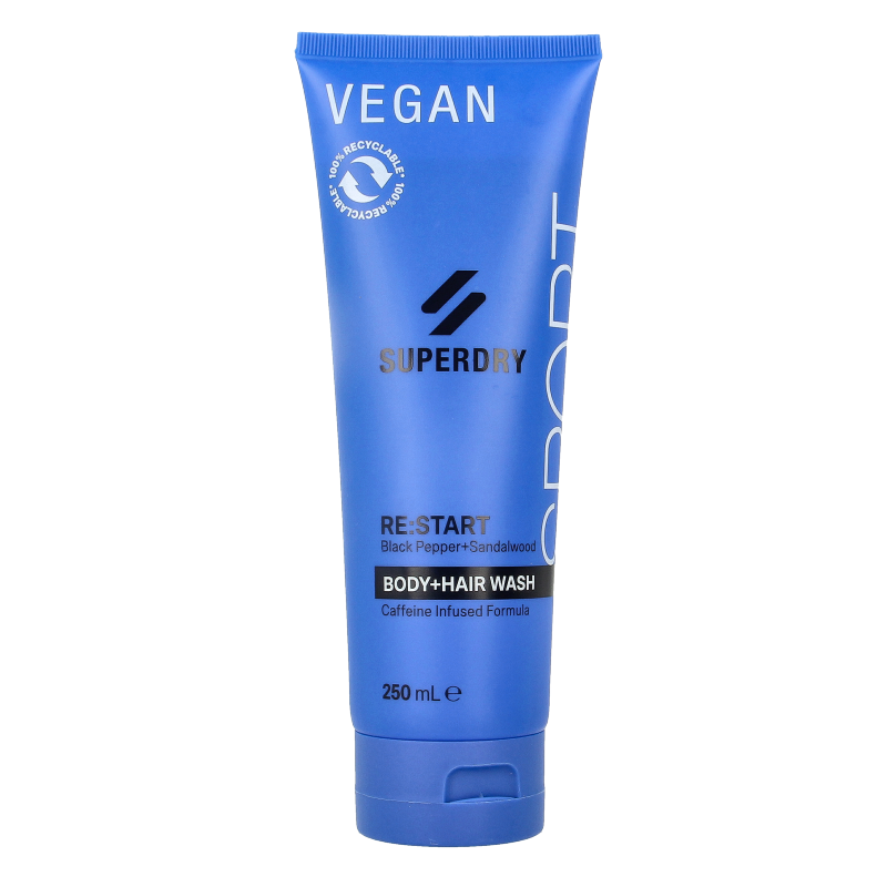 Superdry Sport RE:start body + hair wash 250 Milliliter