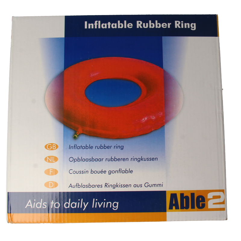 Able 2 Ringkussen opblaasbaar rubber 46 cm 1 Stuks