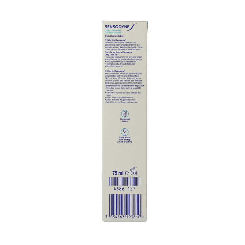 Sensodyne Tandpasta deep clean gel 75 Milliliter