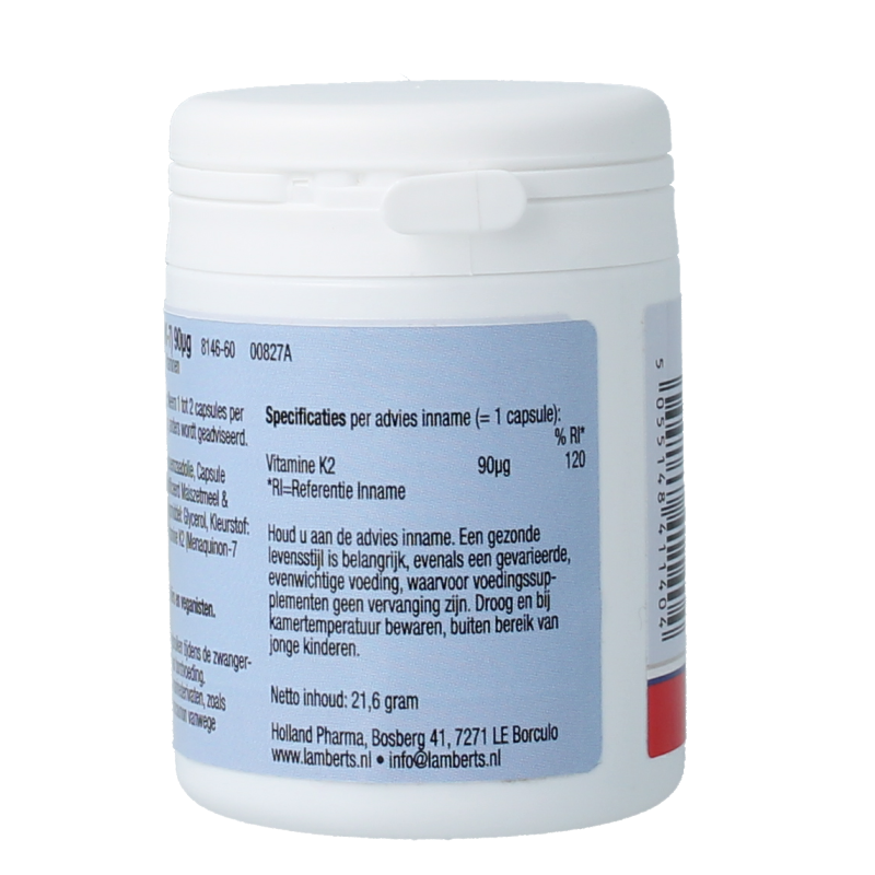Lamberts Vitamine K2 90mcg 60 Capsules