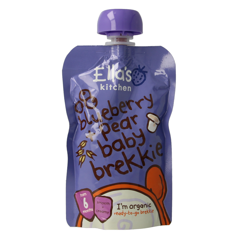 Ella's Kitchen Baby bosbessen ontbijtje 6+ maanden bio 100 Gram