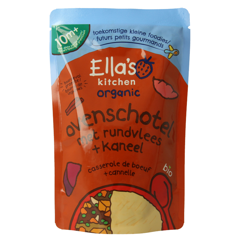 Ella's Kitchen Ovenschotel met rundvlees en kaneel 10+ mnd bio 190 Gram