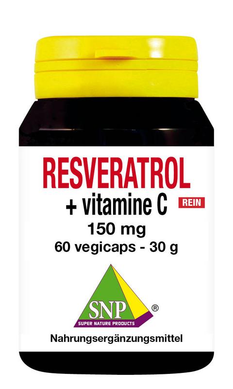 SNP Resveratrol + vitamine C 150mg puur 60 Vegetarische capsules