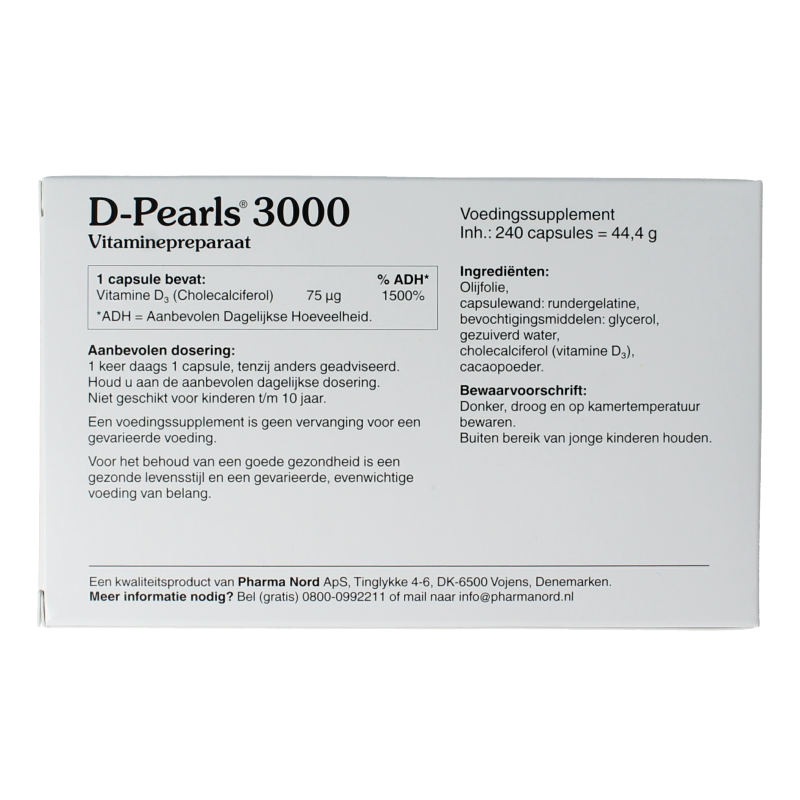 Pharma Nord Bio vitamine D3 75mcg 3000IE 240 Capsules