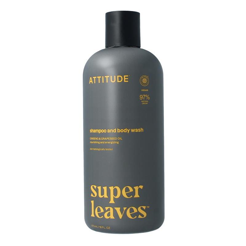 Attitude Shampoo & bad 2 in 1 super leaves sports 473 Milliliter