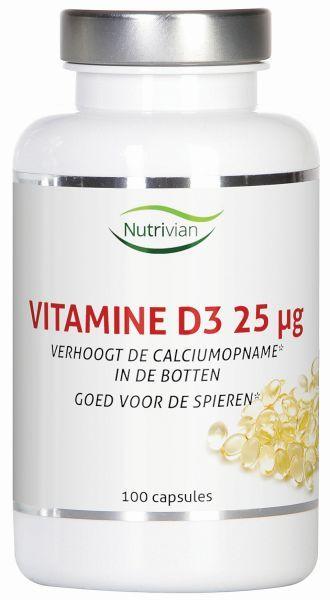 Nutrivian Vitamine D3 25mcg 100 Capsules