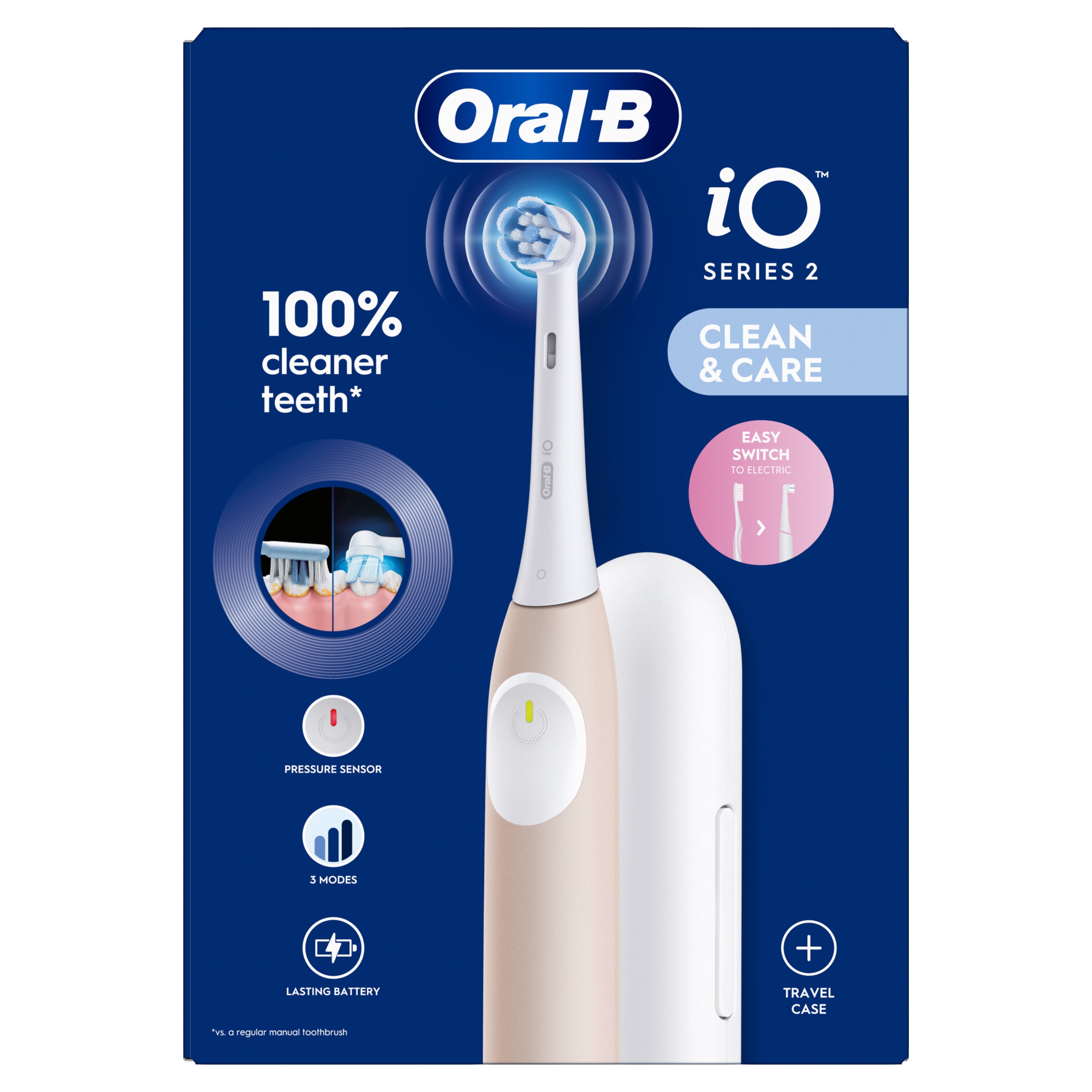 Oral B Elektr tandenborstel iO2 calm pink + reisetui 1 Stuks