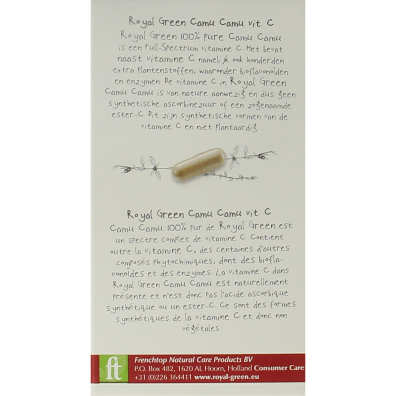 Royal Green Camu camu vitamine C 60 Vegetarische capsules