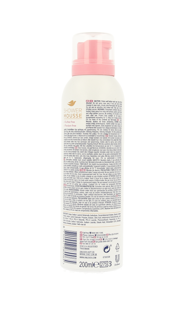 Dove Shower mousse rose oil 200 Milliliter