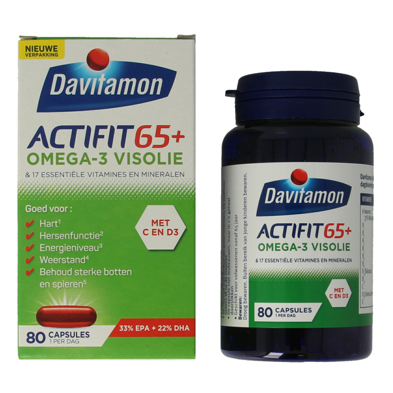 Davitamon Actifit 65+ omega 3 80 Capsules