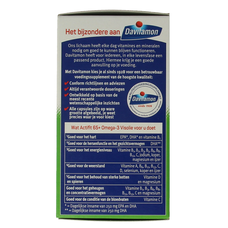 Davitamon Actifit 65+ omega 3 80 Capsules