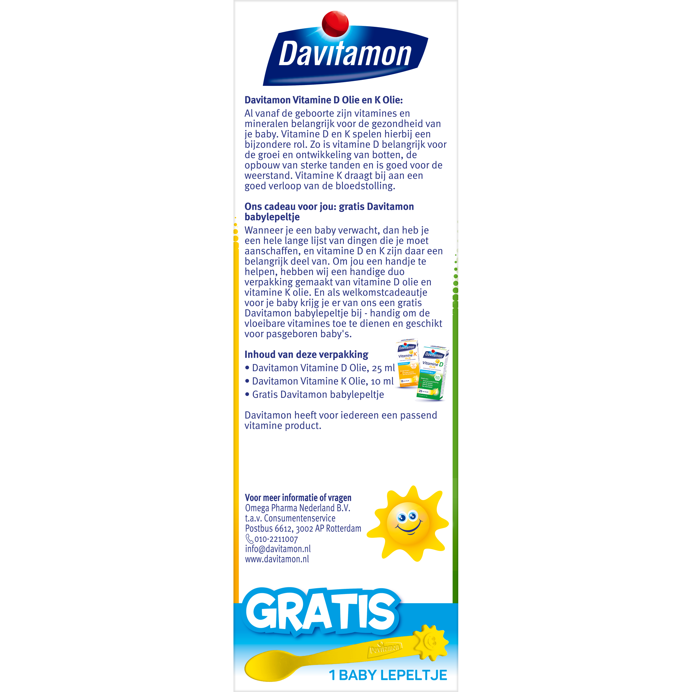 Davitamon Baby vitamine D & K 25mcg 35 Milliliter
