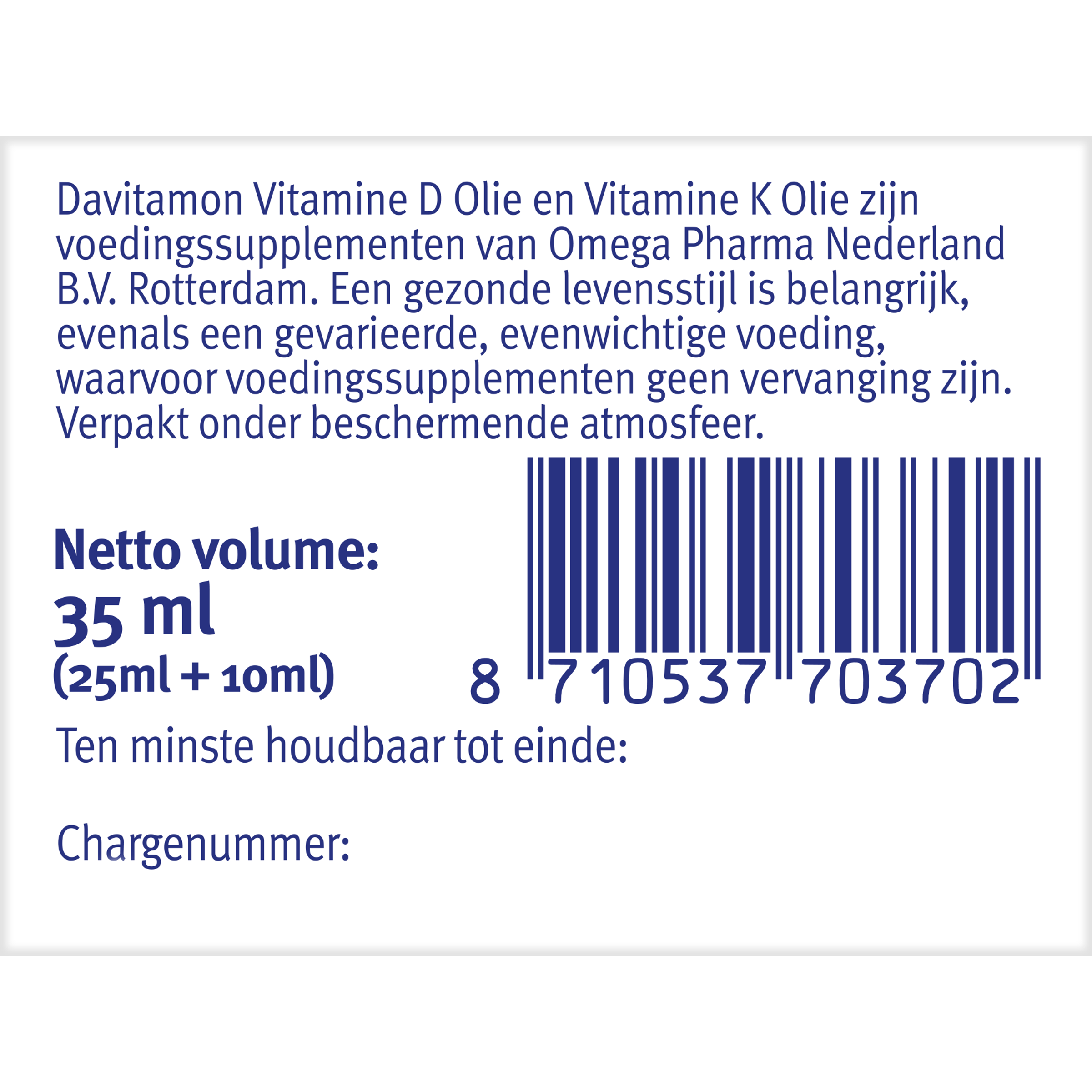 Davitamon Baby vitamine D & K 25mcg 35 Milliliter