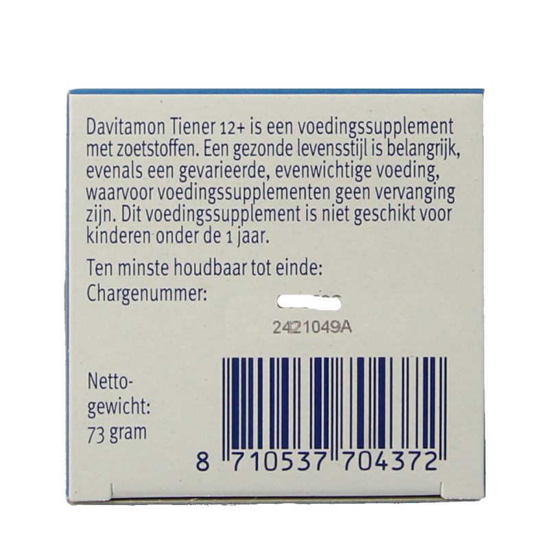 Davitamon Tiener boost 12+ aardbei 60 Tabletten