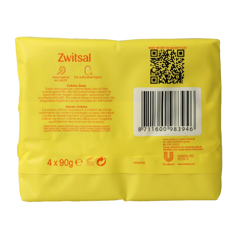 Zwitsal Zeep 4-pak 360 Gram