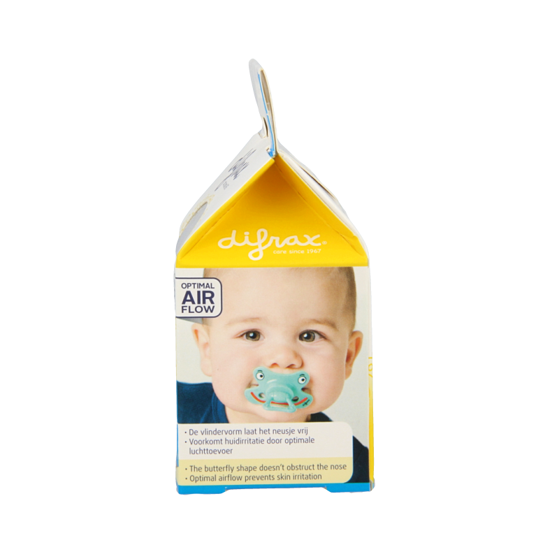 Difrax Fopspeen natural 6+ maanden met ring 1 Stuks