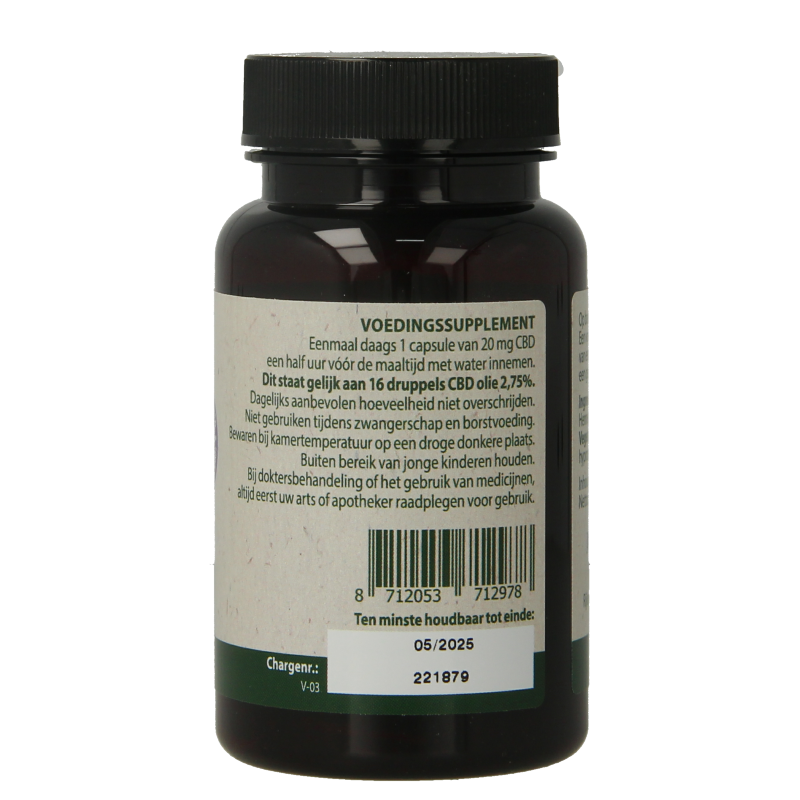 Jacob Hooy CBD Capsules 20mg 60 Capsules