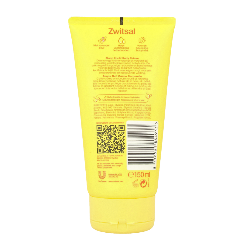 Zwitsal Bodycreme lavendel 150 Milliliter