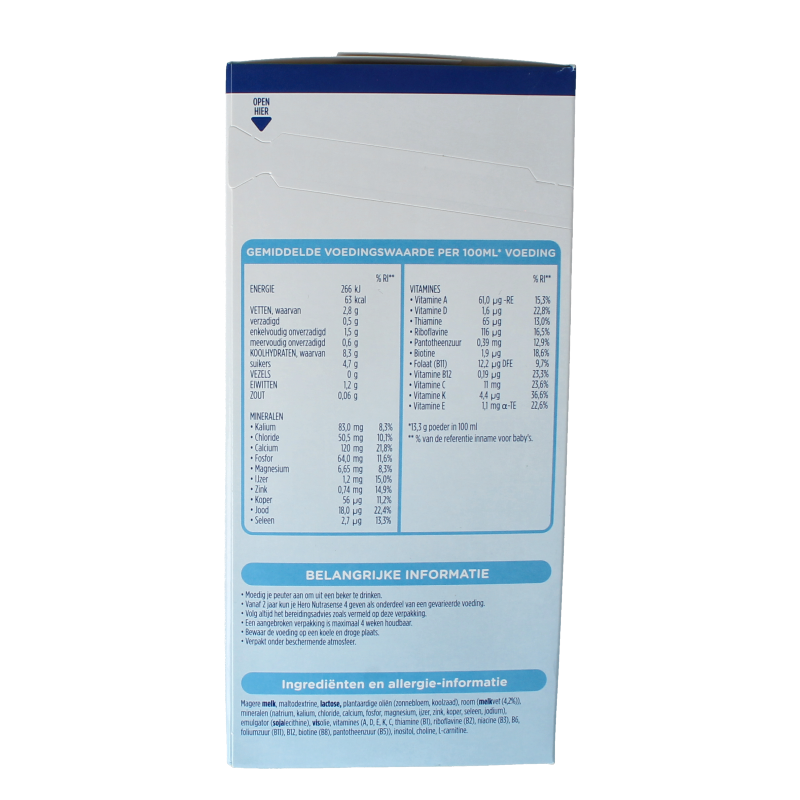 Hero Nutrasense peutermelk 4 (2+jr) 700 Gram