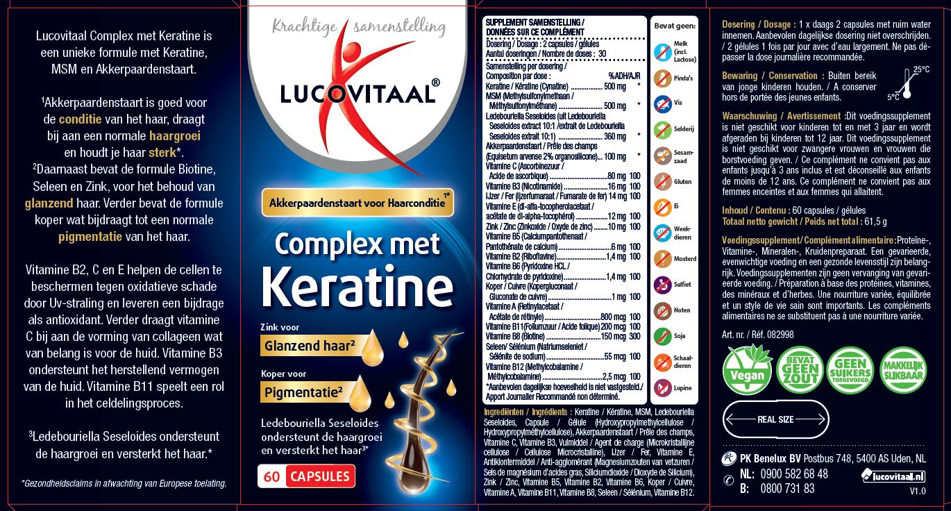 Lucovitaal Keratine complex 60 Capsules
