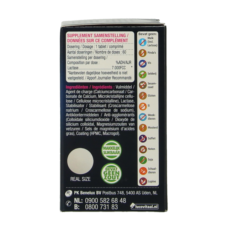 Lucovitaal Lactase 7000 FCC 60 Tabletten