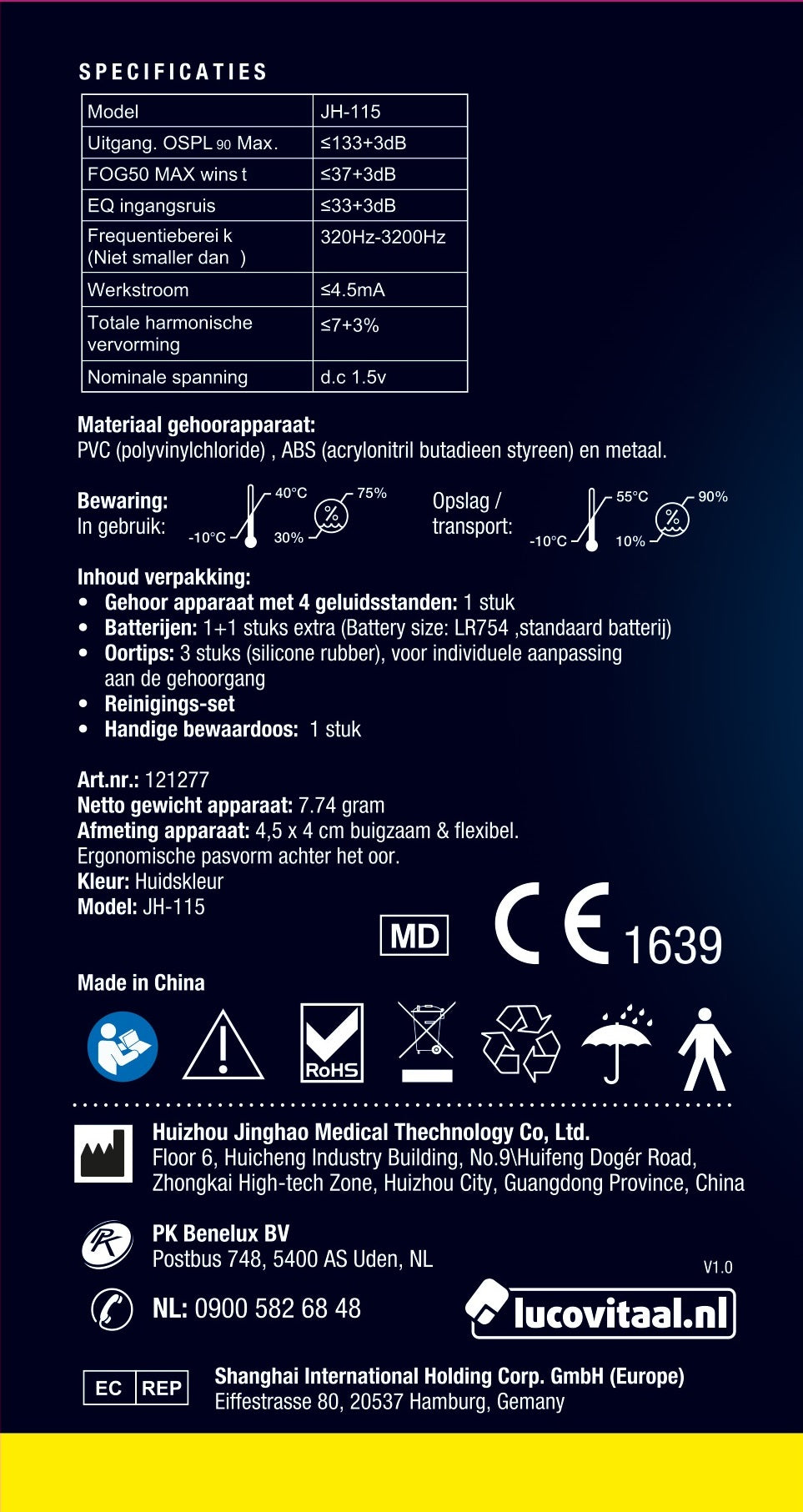 Lucovitaal Gehoorapparaat 1 Stuks
