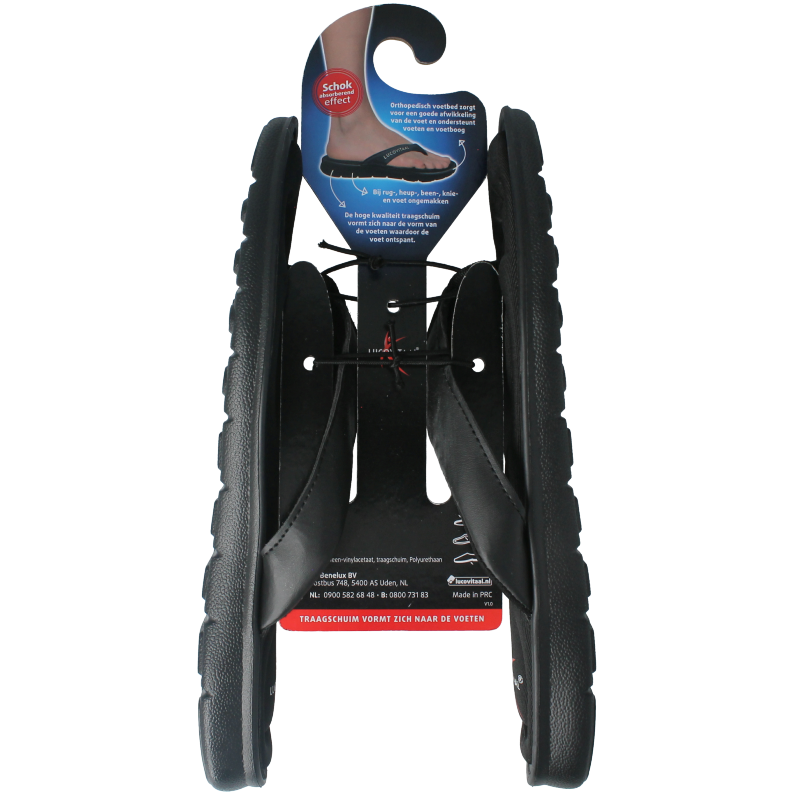 Lucovitaal Orthopedische slipper 39-40 zwart 1 Paar