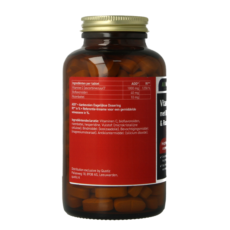 All Natural Vitamine C 1000 met bioflavonoiden & rozenbottel 200 Tabletten