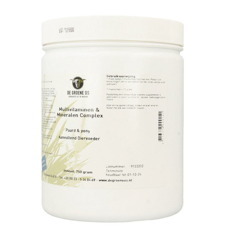 Groene Os Multivitamine / mineralen complex paard/pony 750 Gram
