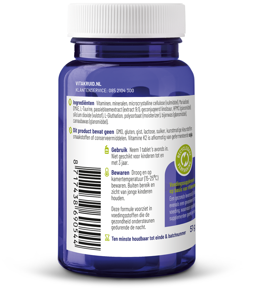 Vitakruid Multi nacht 30 Tabletten