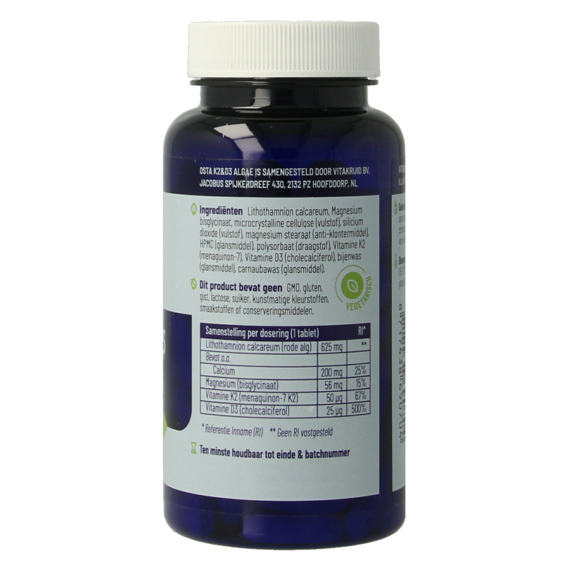 Vitakruid Osta K2 & D3 algae 90 Tabletten