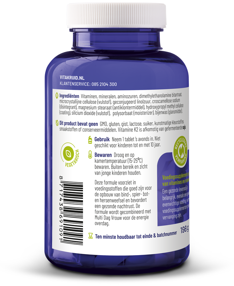 Vitakruid Multi nacht vrouw 90 Tabletten