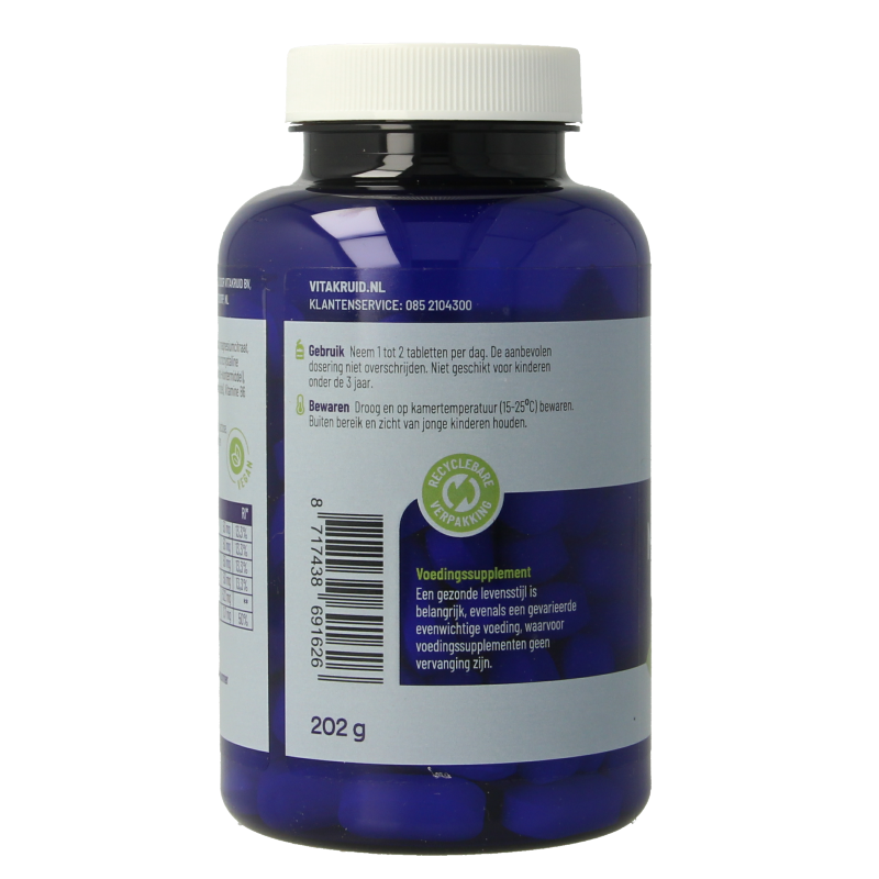 Vitakruid Magnesium 200 Complex Tauraat Malaat Bisglycinaat 90 Tabletten