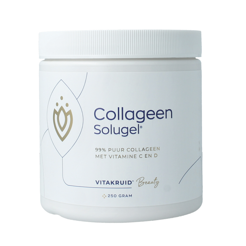 Vitakruid Collageen Solugel poeder met vitamine C & D 250 Gram