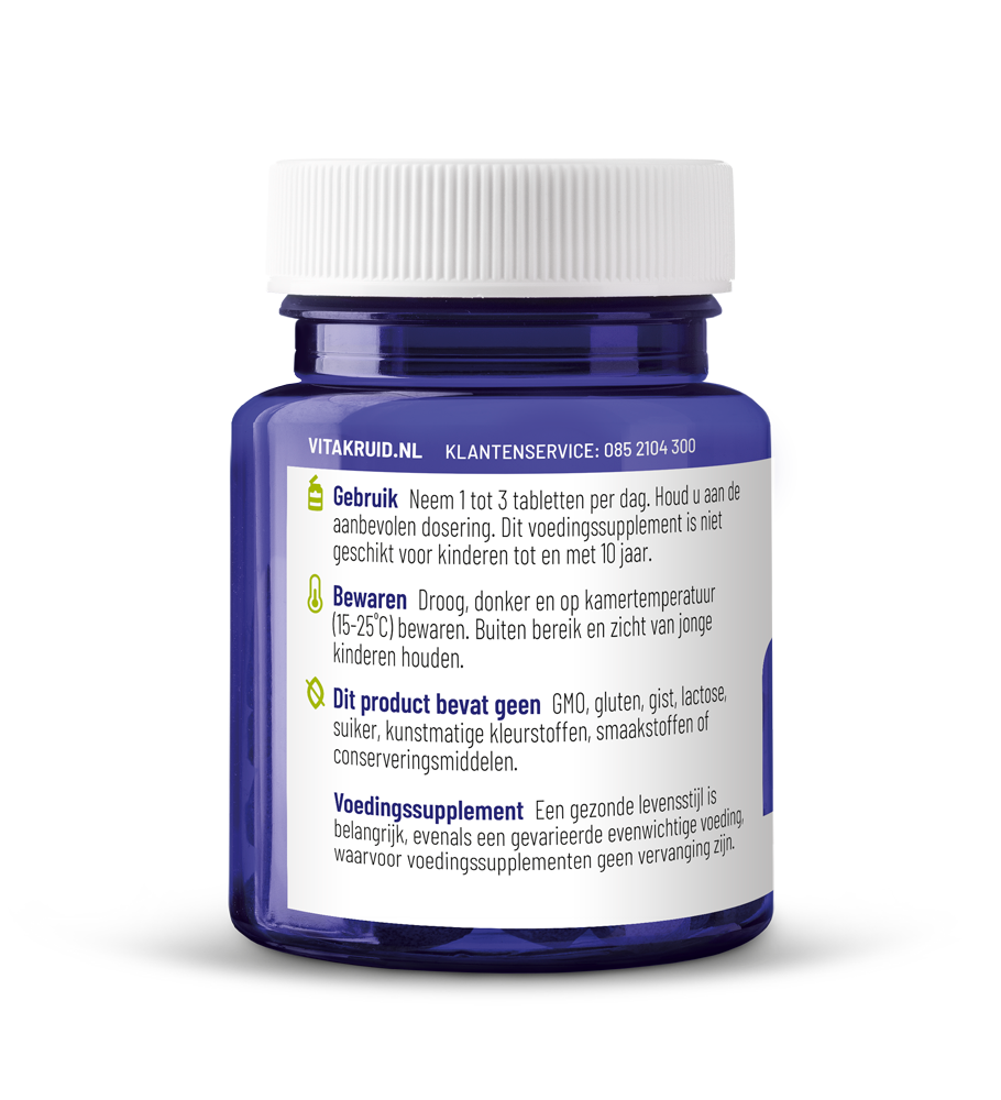 Vitakruid Vitamine D3 25mcg & K2 40mcg (menaq7) 90 Tabletten