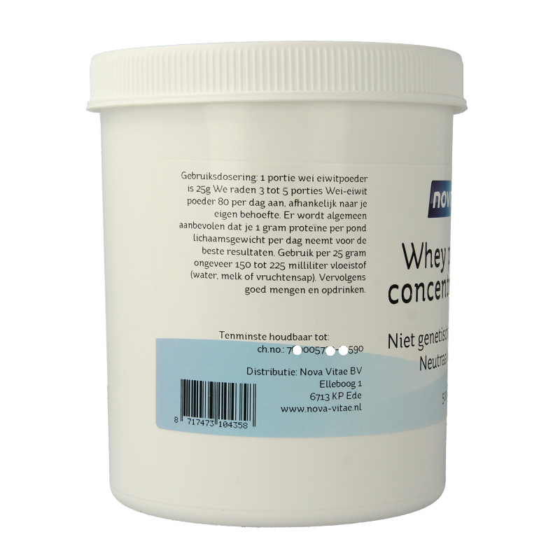 Nova Vitae Whey proteine concentraat 80% 500 Gram