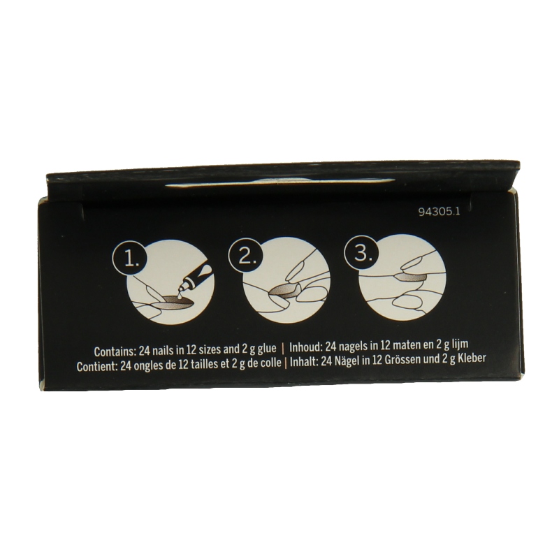 2B Nails natural square 24 Stuks