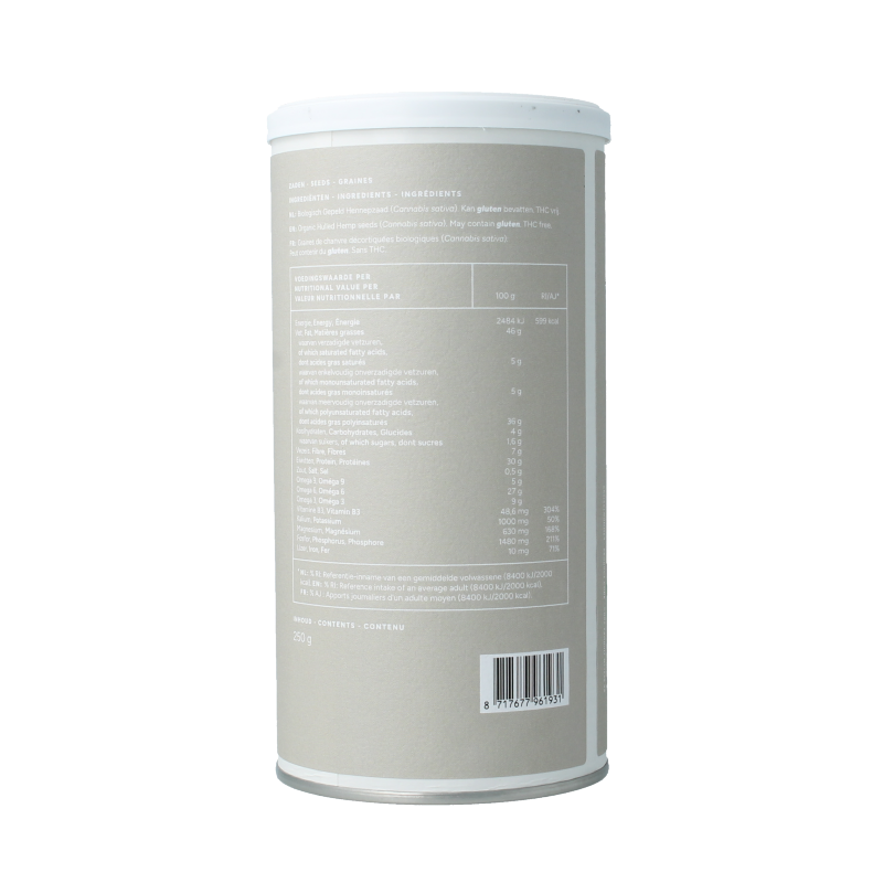 Mattisson Hennepzaad gepeld bio 250 Gram