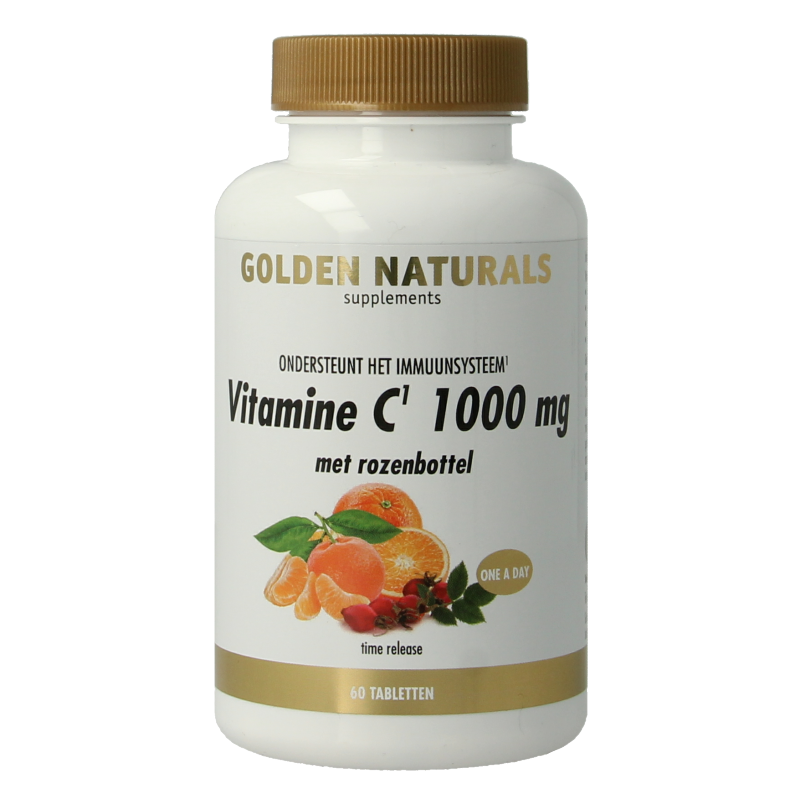 Golden Naturals Vitamine C 1000mg met rozenbottel 60 Tabletten