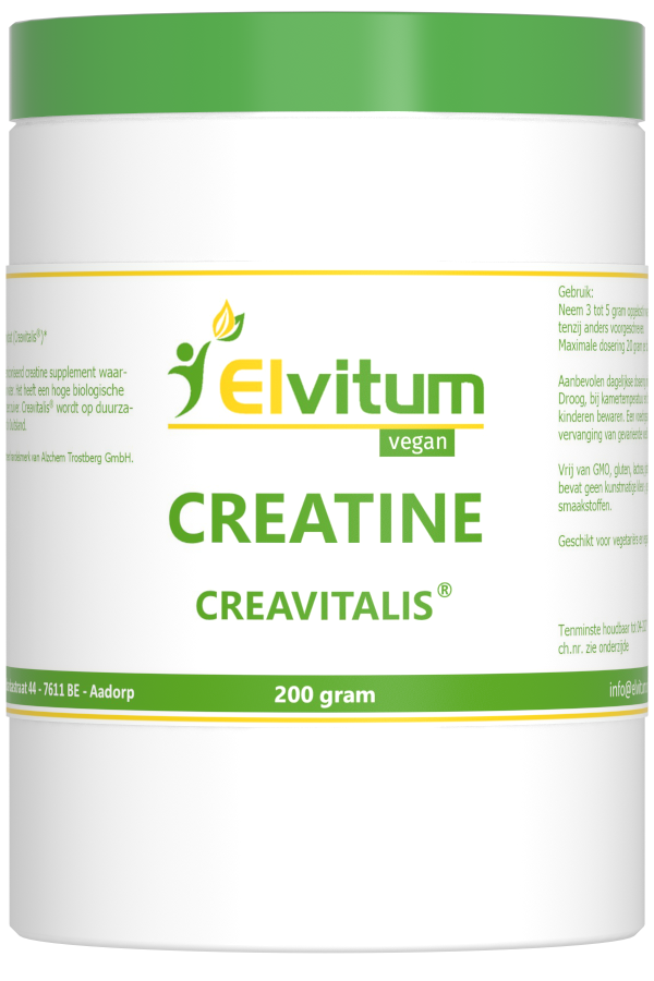 Elvitum Creatine monohydraat Creavitalis 200 Gram