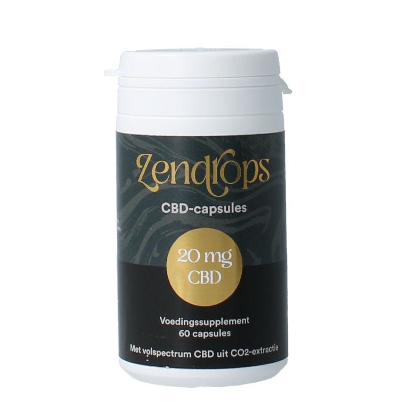 Zendrops CBD capsules 20mg - natuurlijke hennepolie 60 Capsules