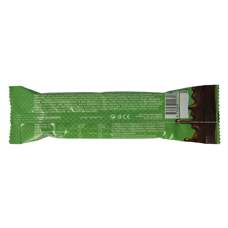 The fitness candy company Milky chocolate & hazelnut 55 Gram