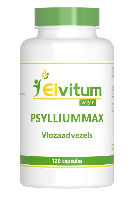 Elvitum Psylliummax vlozaadvezels 120 Vegetarische capsules