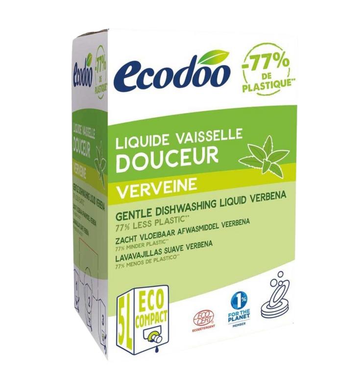 Ecodoo Afwasmiddel vloeibaar zacht verbena bio navul 5 Liter