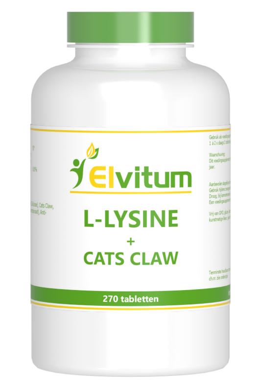 Elvitum L-Lysine cats claw 270 Tabletten