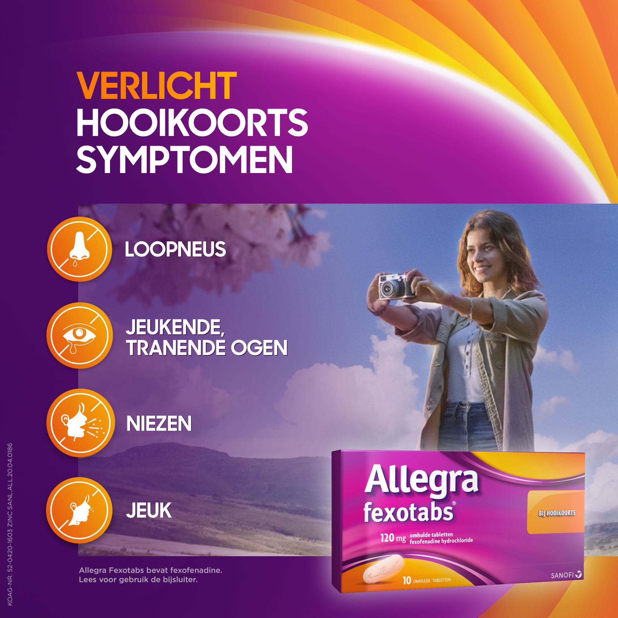 Allegra Hooikoorts en Allergie 20 Tabletten Allegra Fexotabs hooikoortstabletten 20 Tabletten