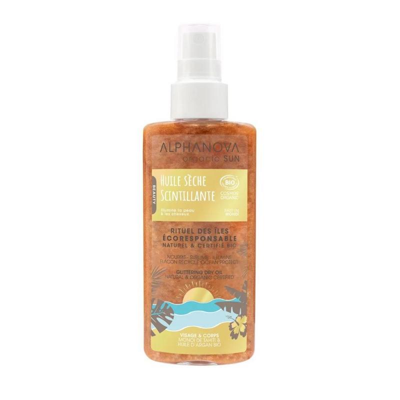 Alphanova Sun Zonnen 125 Milliliter Alphanova Sun Sun dry oil spray glitter vegan 125 Milliliter